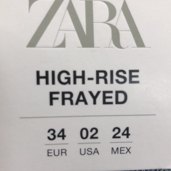 NWTs Zara high rise frayed denim short extra pocket detail - Picture 10 of 11